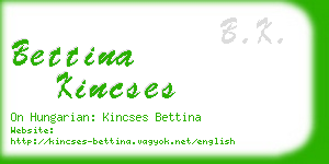 bettina kincses business card